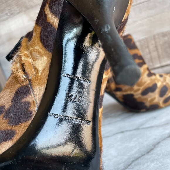 Balenciaga Stiletto Ankle Bootie - Calf Hair - Animal Print - Size 37.5 - GUC - Picture 6 of 16